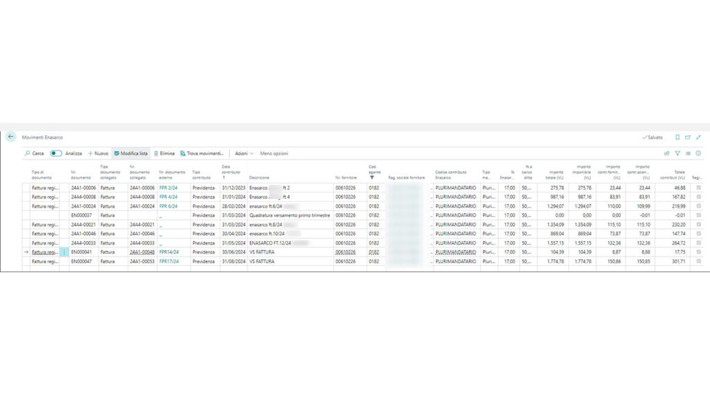 Screenshot App Tempo Zero Enasarco: i movimenti | BusinessCentralApp